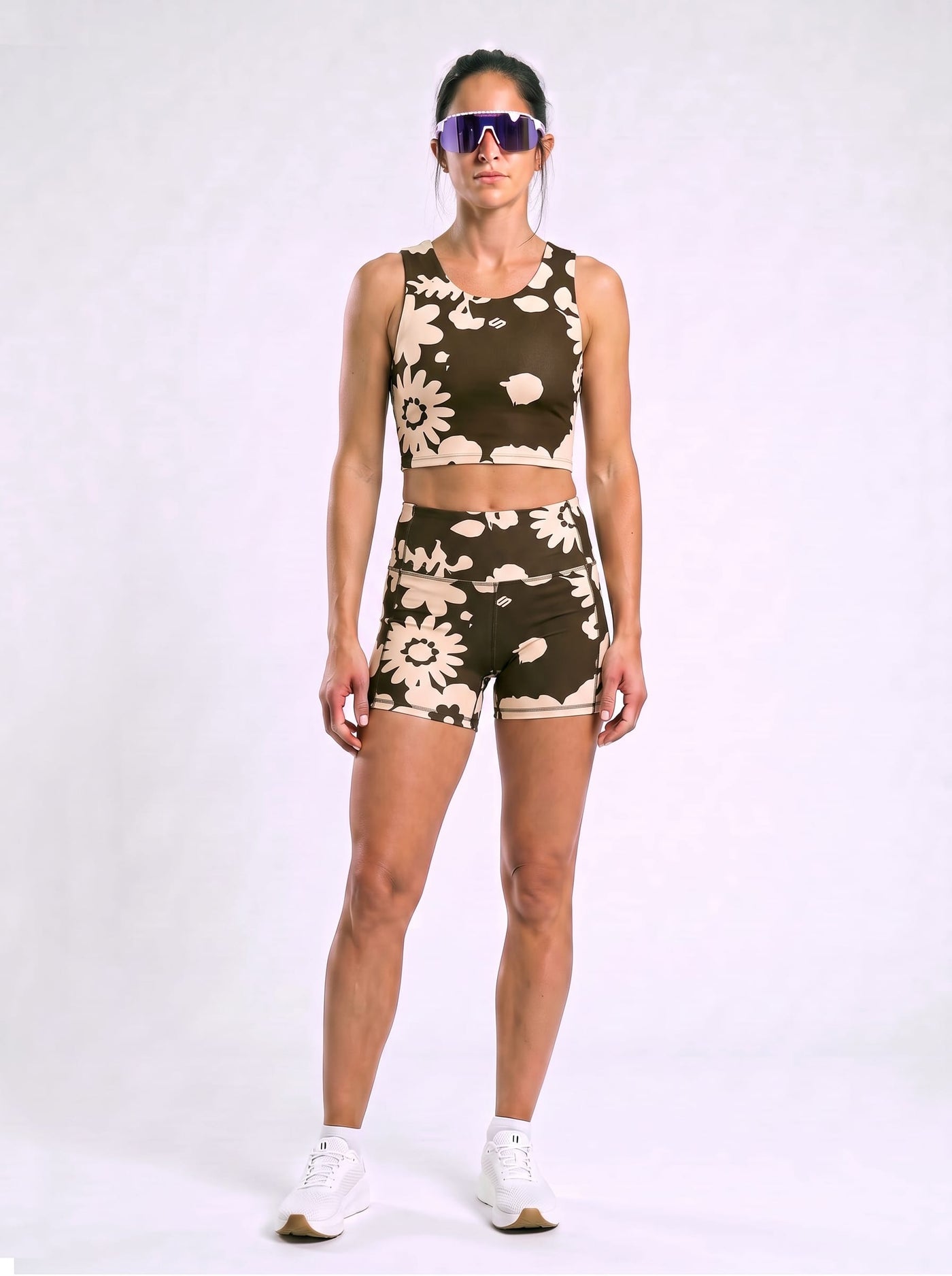 Sleaved Crop Racer — Wildflower