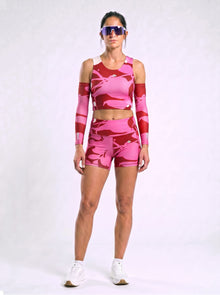 Sleaved Compression Run Sleeve — Rhubarb