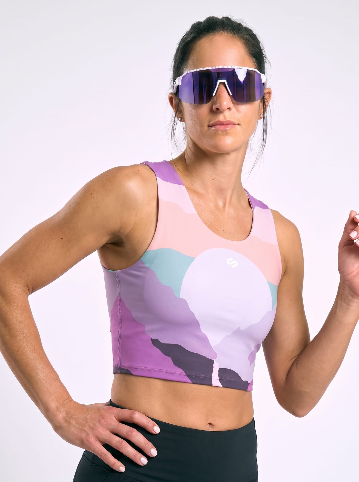 Sleaved Crop Racer — Alpenglow